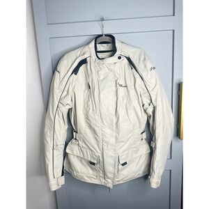 TourMaster Womens‎ Tall Motorcycle Jacket Beige Black Riding Gear Size LG 12-14